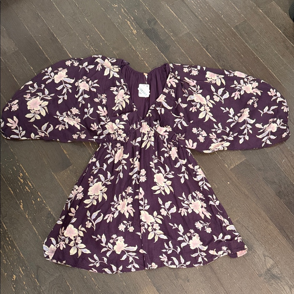 FREE PEOPLE Floral Purple Dress